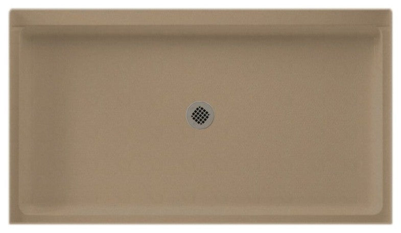 Swan 60.375x34.188x5.5 Solid Surface Shower Base, Barley