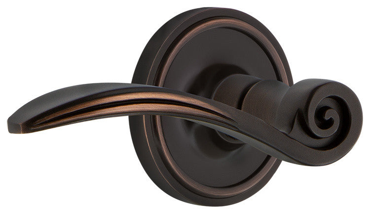 Classic Rose With Swan Lever, Timeless Bronze, Left-Handed