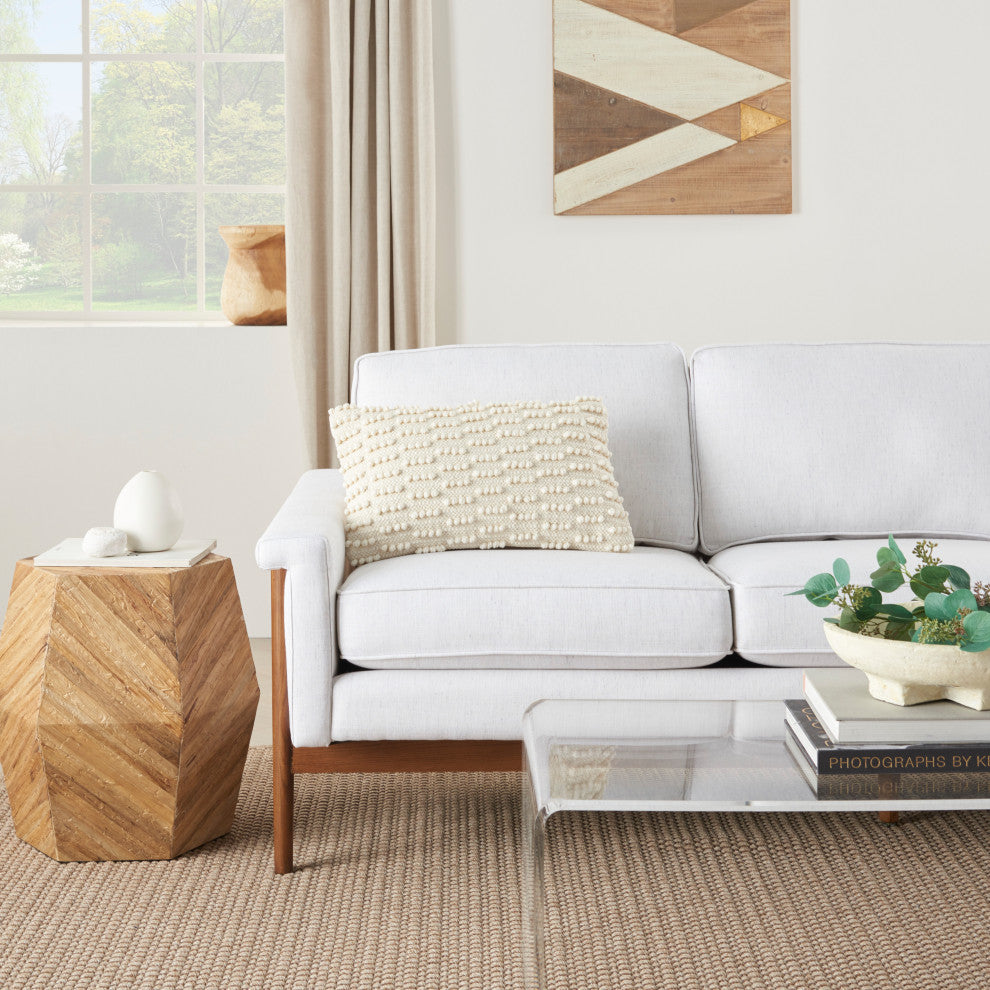 Mina Victory GC380 Throw Pillow, Ivory, 12"X20"