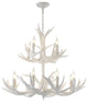 White Polyresin Antler Lighting Fixture