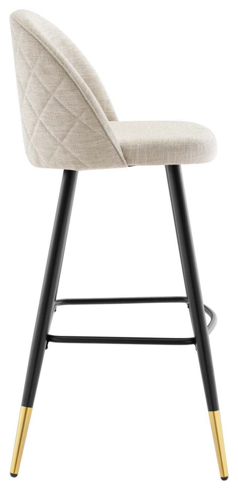Cordial Fabric Bar Stools - Set of 2-Beige