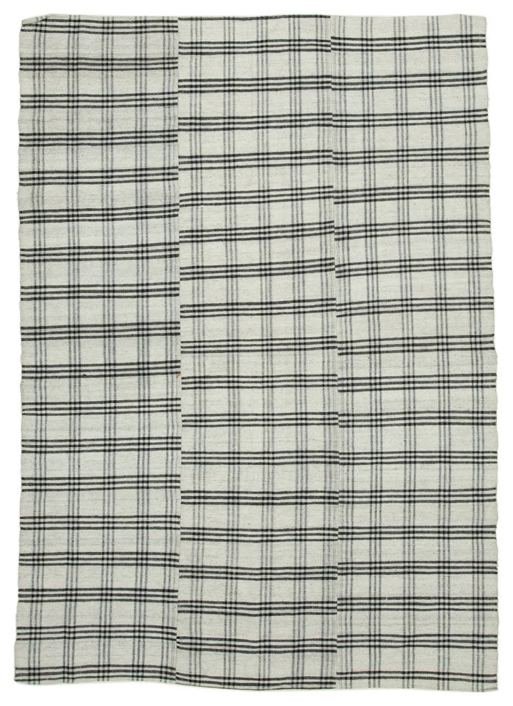 Rug N Carpet - Handwoven Turkish 6' 3'' x 8' 8'' Contemporary Wool Kilim Rug