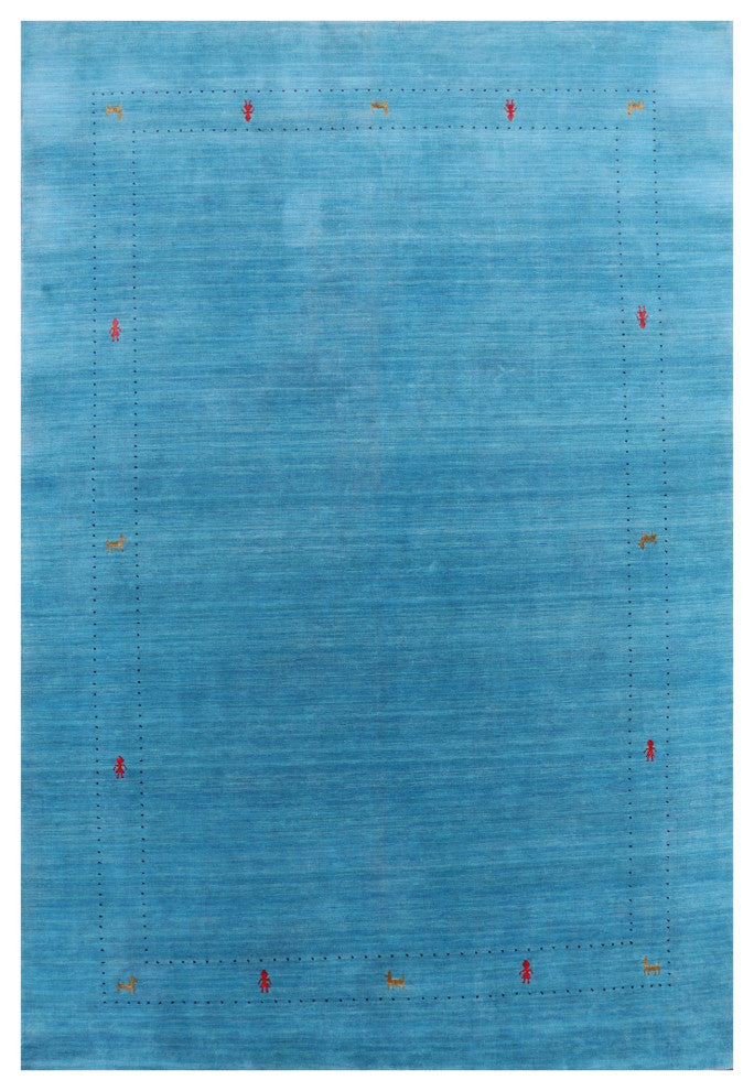 Persian Gabbeh Hand Knotted Rug 6' 0" X 9' 0" Q7027