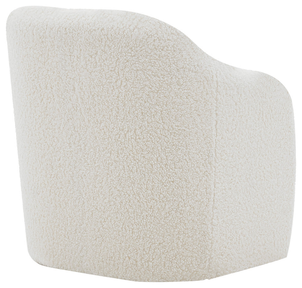 Zella Fabric Accent Arm Chair, Shearling Beige