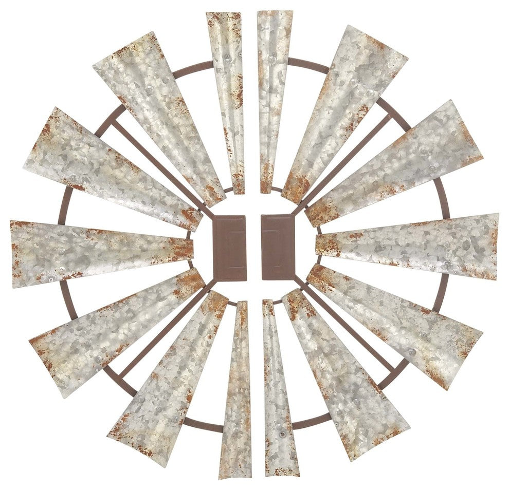 Industrial Iron Wheel Model Halves Wall Decor, 2-Piece Set, 30"