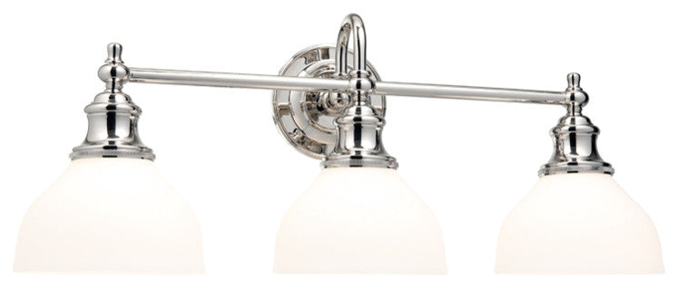 Sutton 3-Light Bath and Vanity-Light, Polished Nickel