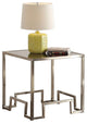 24"x24"x24", Champagne and Clear Glass End Table