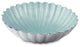 Peony 15" Round Bowl, Aqua
