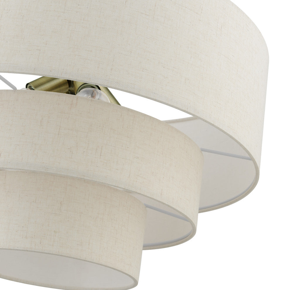 Livex Lighting Gladstone 4-Light Antique Brass Pendant Chandelier