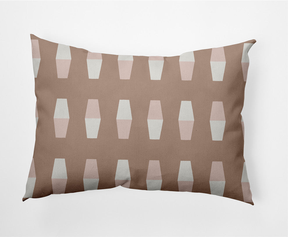 14x20" Bowling Pins Nautical Decorative Indoor Pillow, Mauve