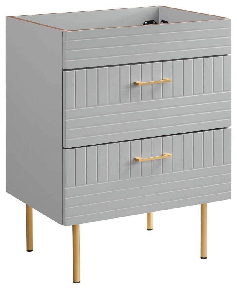 Daybreak 24" Bathroom Vanity Cabinet, Sink Basin Not Included, Light Gray