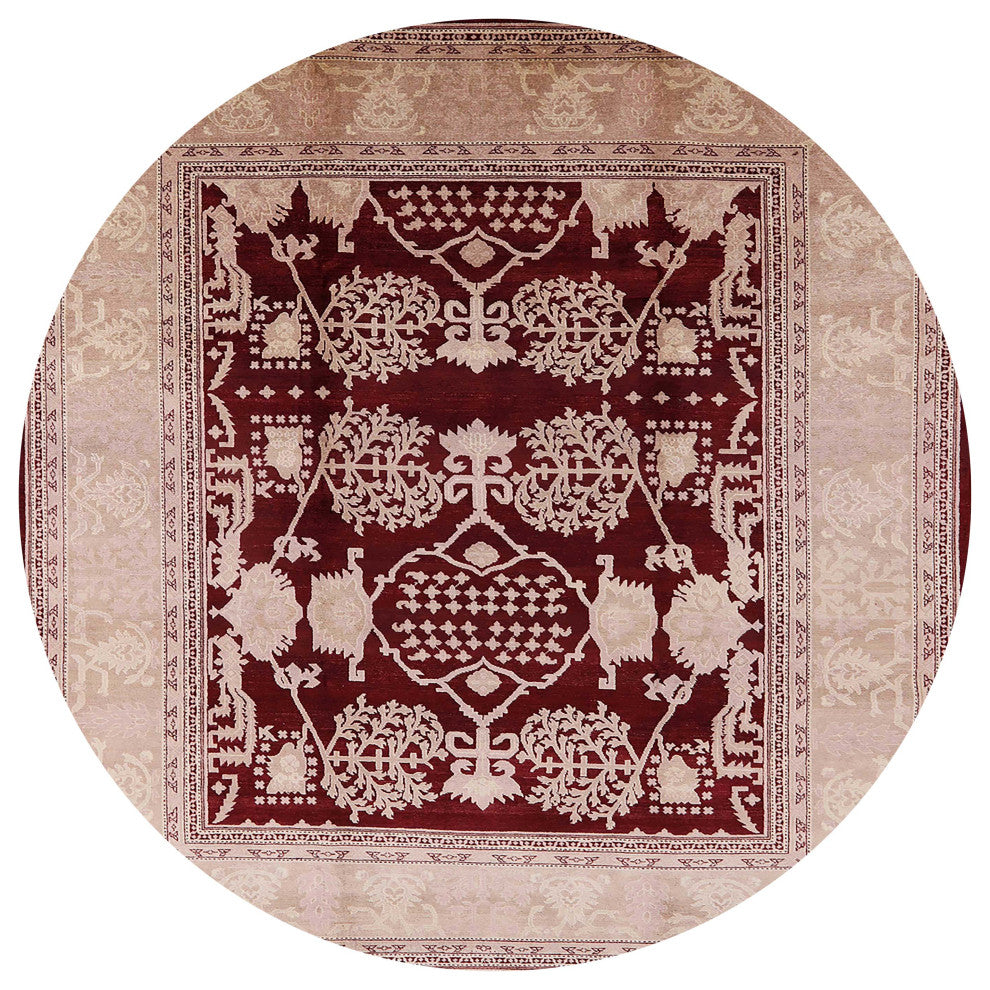 Ahgly Company Indoor Round Mid-Century Modern Area Rugs, 7' Round