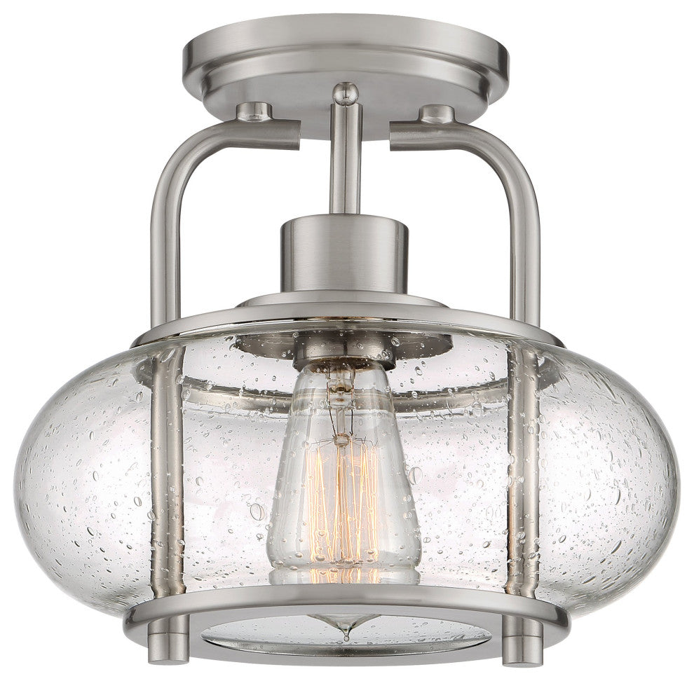 Luxury Utilitarian Ceiling Light, Brushed Nickel, UQL3270