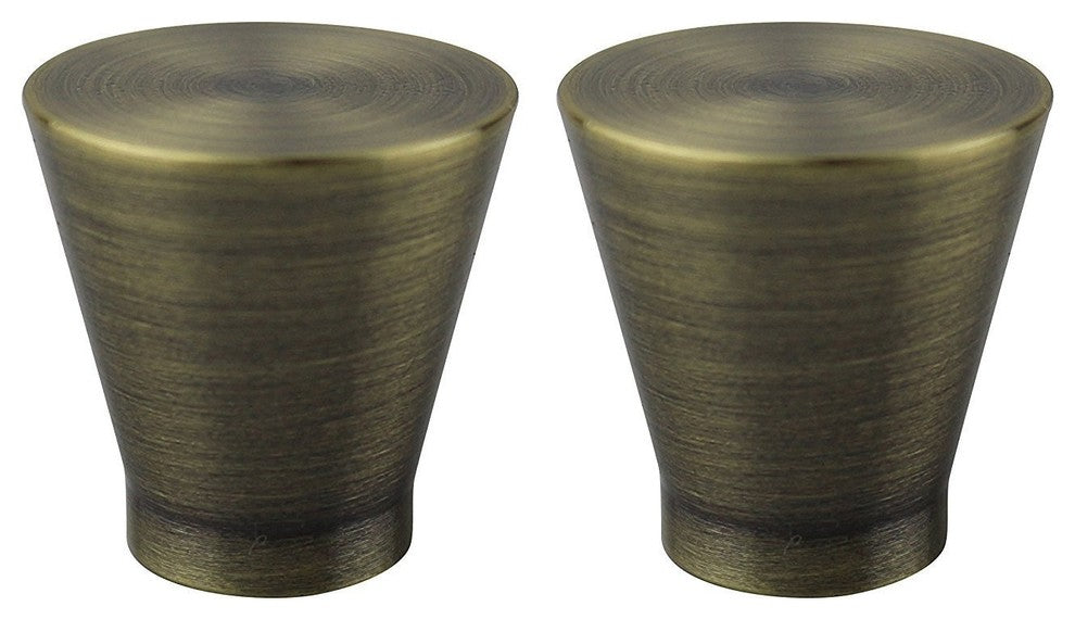 Urbanest Set Of 2 Rino Lamp Finial, 1", Antique Brass