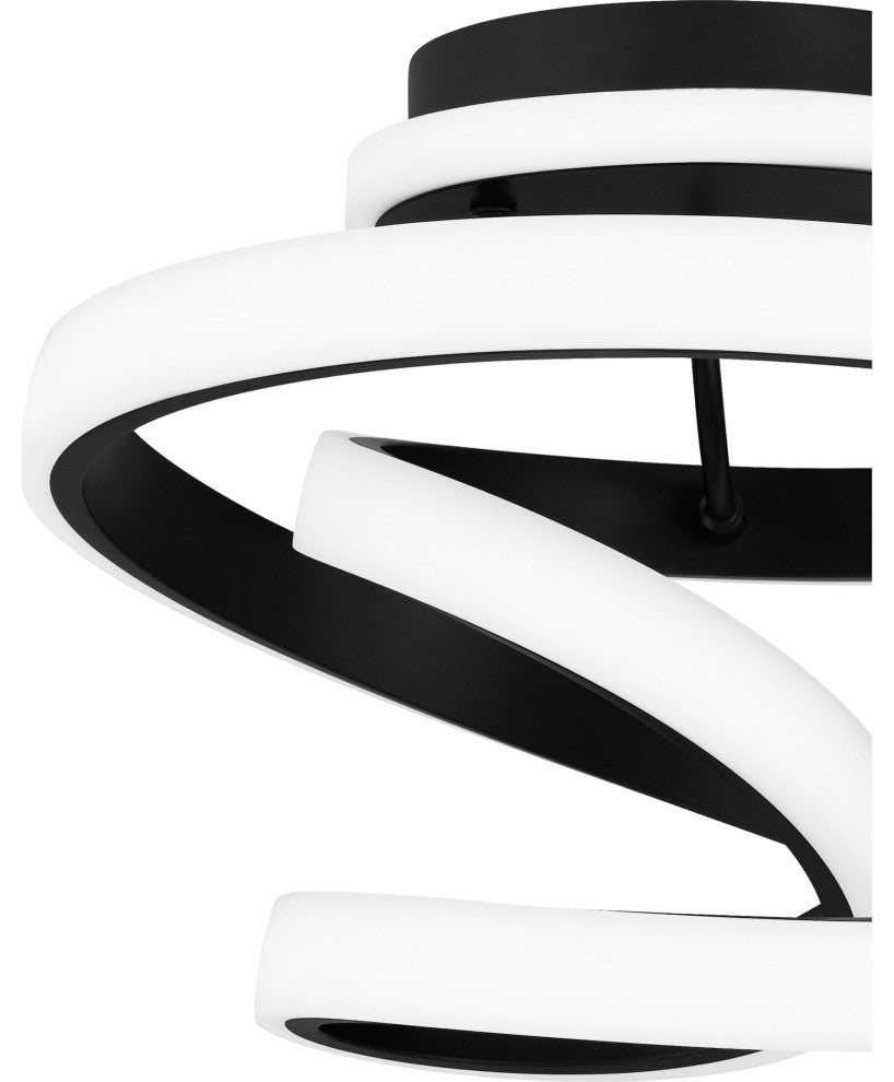 Quoizel PCAVI1713 Platinum 13"W LED Semi-Flush Ceiling Fixture - Matte Black