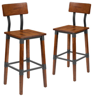 Walnut Wood Dining Barstool