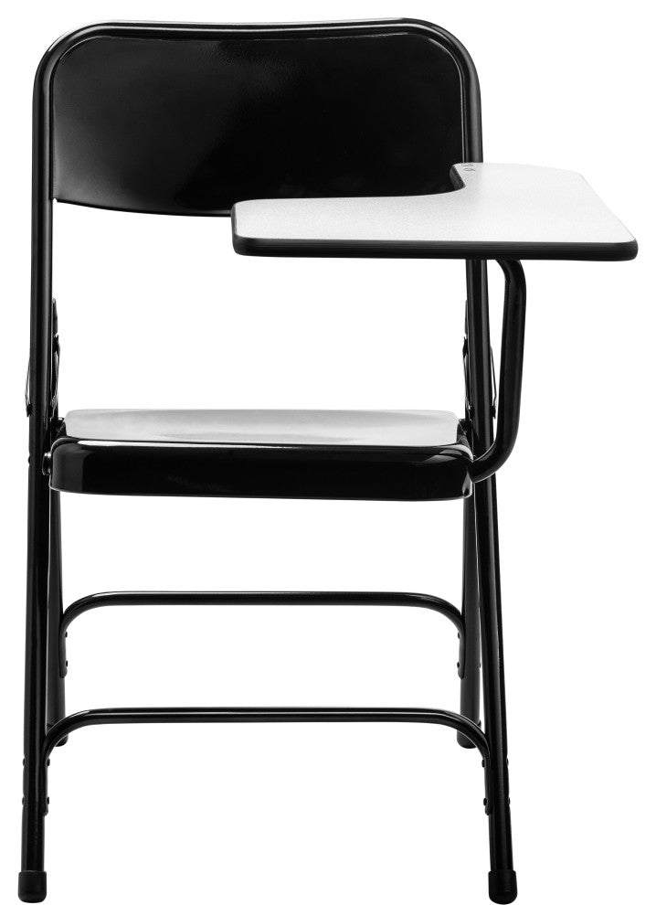 NPS 5200 Tablet Arm Folding Chair, Left Arm, Black, Set of 2