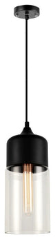MIRODEMIÂ® Roquebrune-Cap-Martin Loft Chandelier for Kitchen, Black & Clear