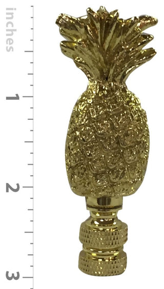 Royal Designs Resort Pineapple Finial, Polished Brass