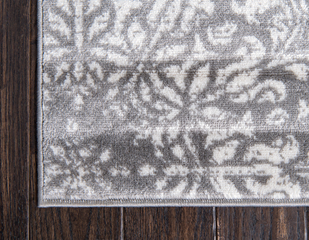 Unique Loom Gray Grand Sofia 2' 0 x 6' 7 Runner Rug