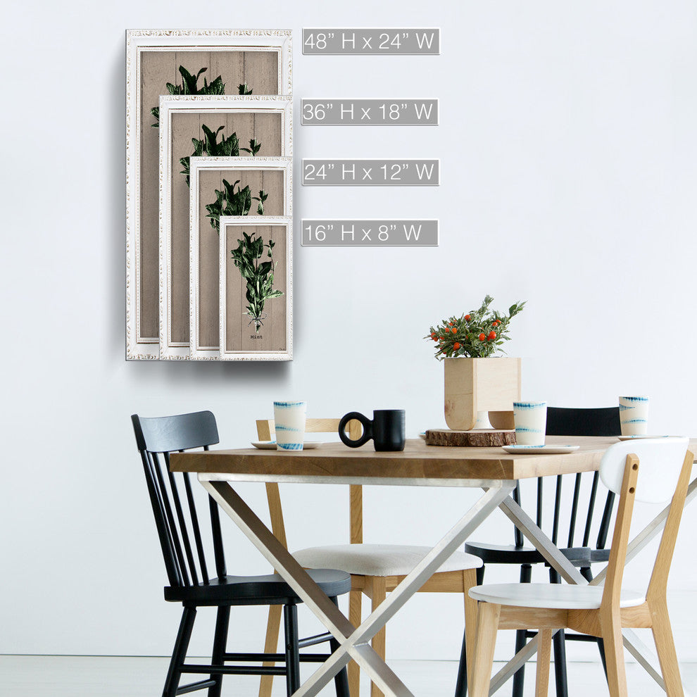 Mint Wrapped Canvas Botanical Kitchen Wall Art