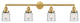Small Bell 4 Light Bath Vanity Light, Satin Gold, Clear, Clear