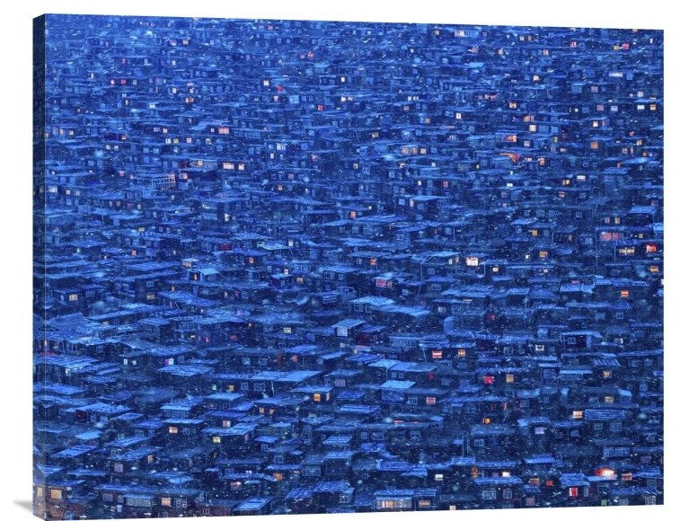 "Dwelling" Stretched Canvas Giclee by Shu-Guang Yang, 28x22"