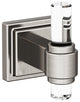 Glacio Contemporary Single Robe Hook, Clear/Brushed Nickel