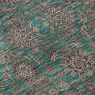 Premium Machine Washable Mayfield AMF702 Teal 8' x 10' Rug