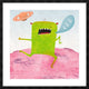 "Alien Friend Number 1" Framed Digital Print by Skip Teller, 38"x38"