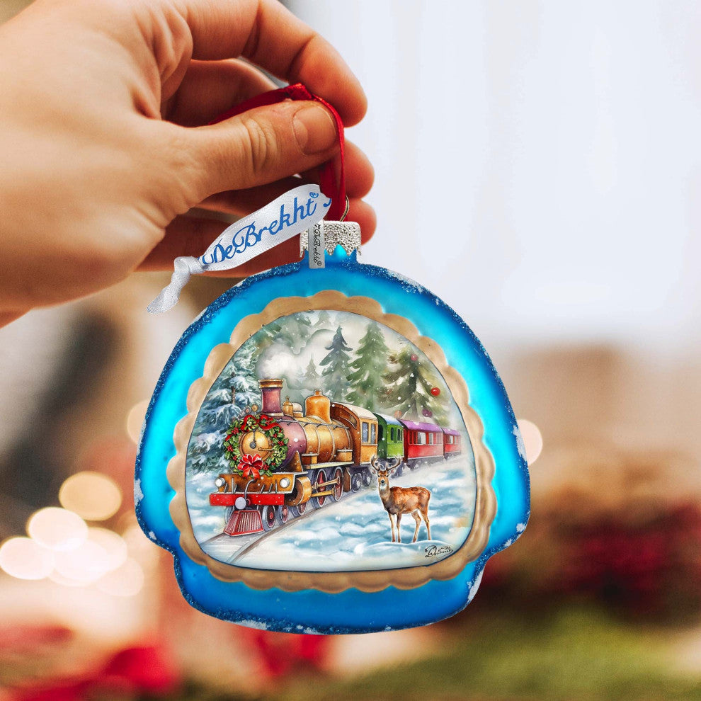 Polar Express Rainbow Glass Ornament Christmas Decor