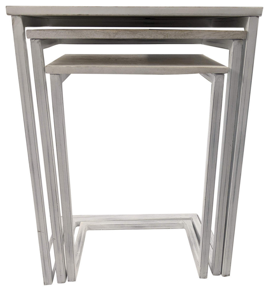 Easton Nesting Table Set, Whitewash