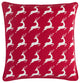 Surya Holiday HOLI-7273 18"x18" Pillow Kit, Bright Red/Ivory