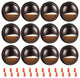 12-Pack Hemisphere LED Deck Lights, 3000K Warm White, Brown