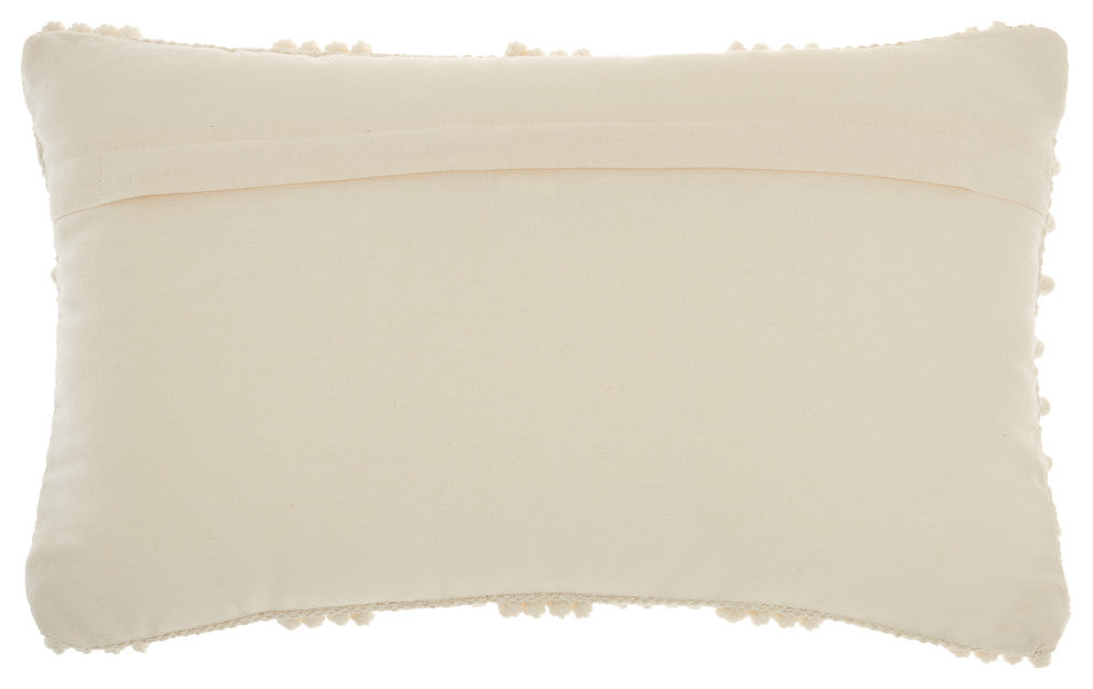 Mina Victory GC380 Throw Pillow, Ivory, 12"X20"