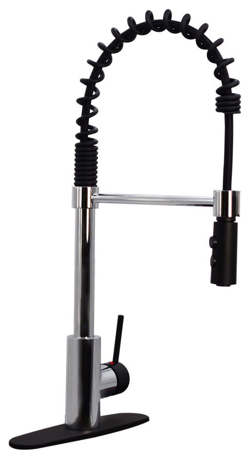 36" Single Bowl Farmhouse Solid Surface Sink and Faucet Kit, Chrome/Black