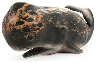 Whale Sculpture, Medium, Distressed Black
