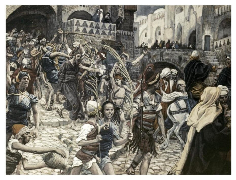 "Jesus Led From Caiaphas" Digital Paper Print by James Tissot, 18"x14"