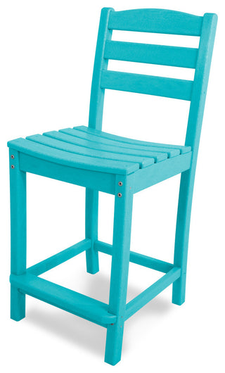 POLYWOOD La Casa Cafe Counter Side Chair, Aruba
