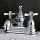 4" Centerset Bathroom Faucet WithBrass Pop-Up, Polished Chrome