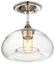 1-Light Semi-Flush Mount, Polished Nickel