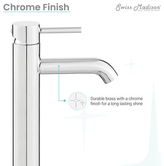Ivy Single Hole Single Handle High Arc Bathroom Faucet, Chrome