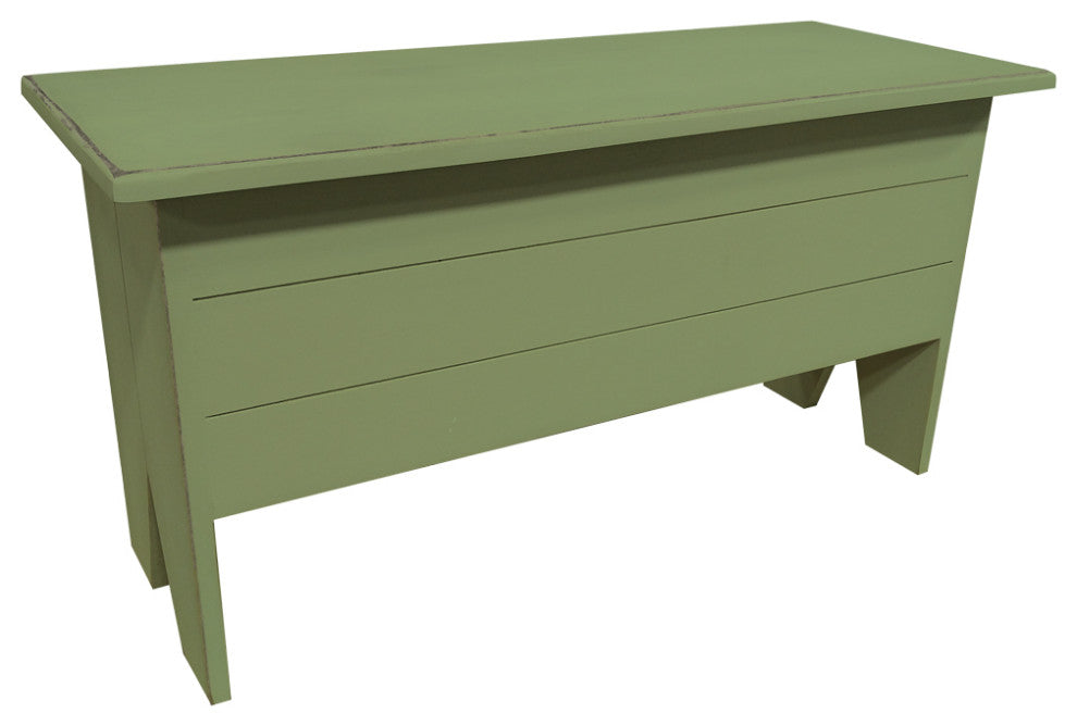 Wooden Storage Bench, Old Sage