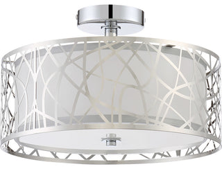 Quoizel PCAE1715C Three Light Semi-Flush Mount Abode Polished Chrome