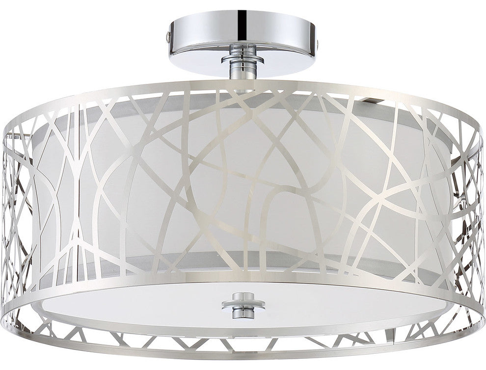 Quoizel PCAE1715C Three Light Semi-Flush Mount Abode Polished Chrome