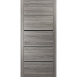 Solid French Door 42 x 80 | Planum 0015 Ginger Ash with| Bathroom