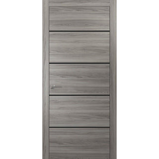 Solid French Door 42 x 80 | Planum 0015 Ginger Ash with| Bathroom