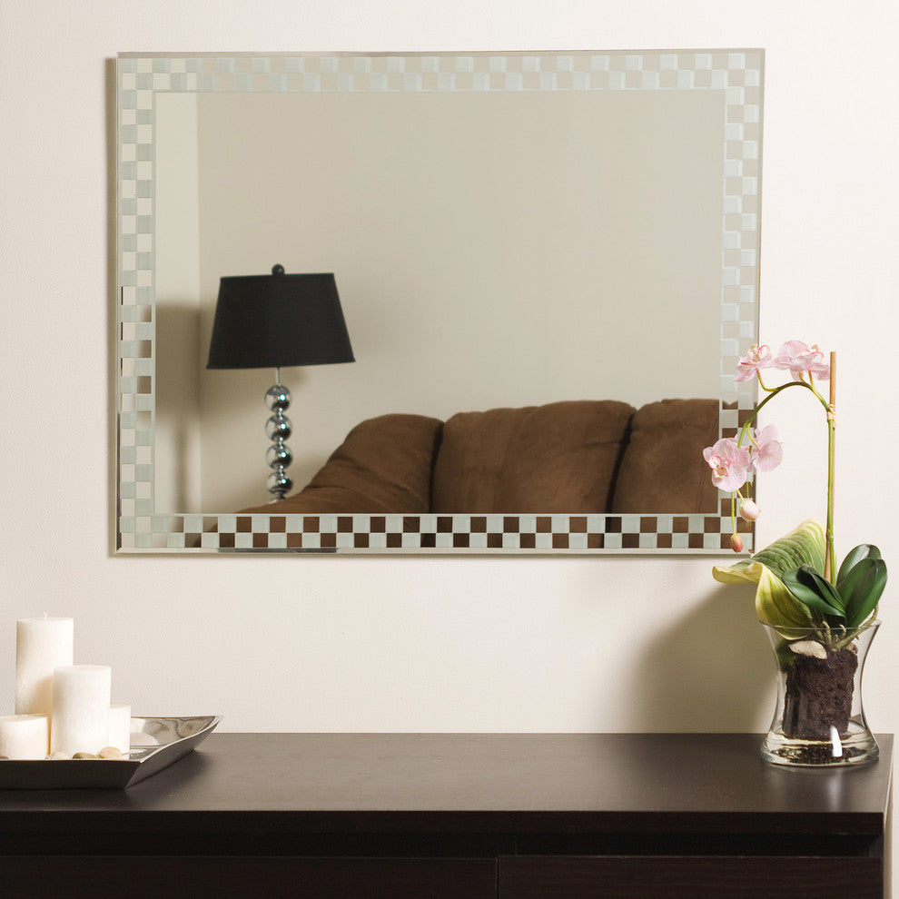 Frameless Checkmate Wall Mirror