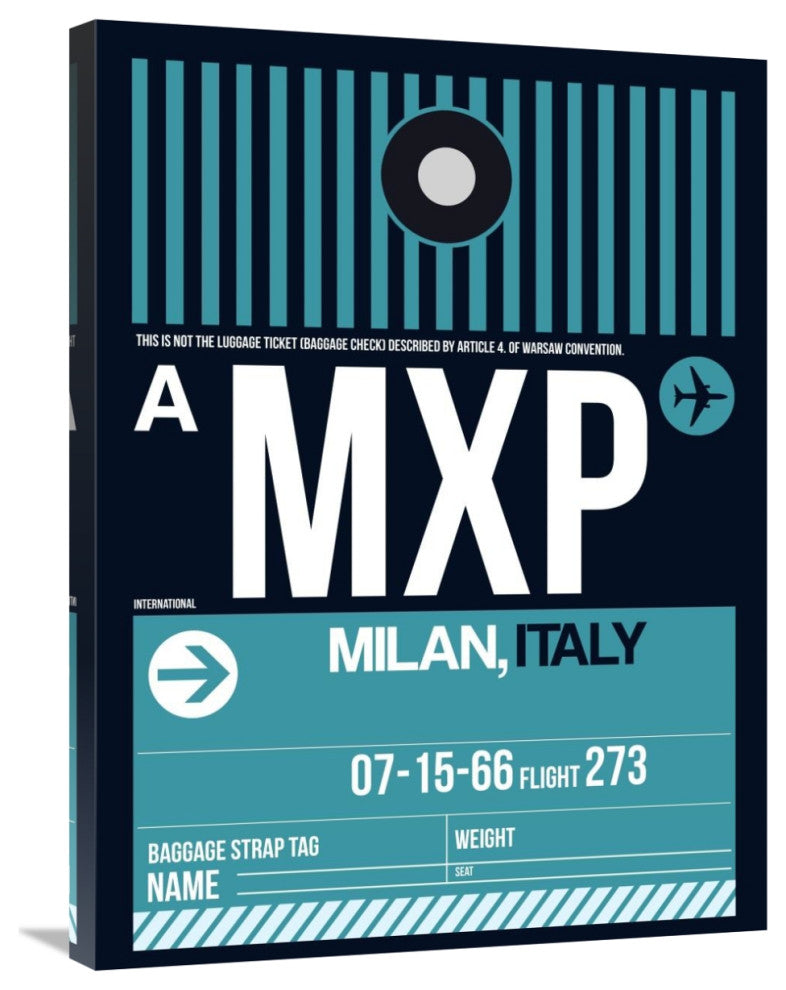 "MXP Milan Luggage Tag 2" Fine Art Print