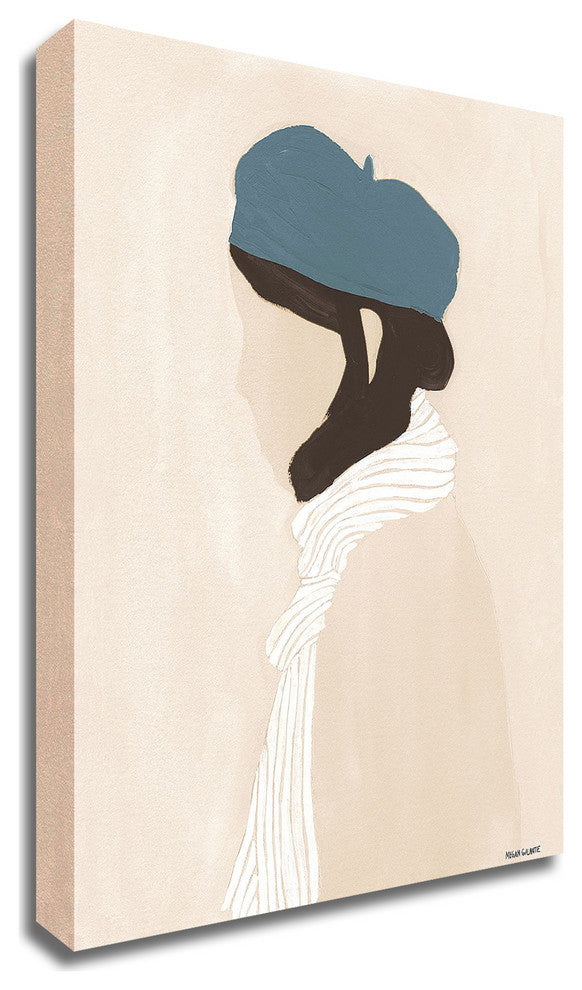 Blue Beret by Megan Galante, Print on Canvas, 28"x32"
